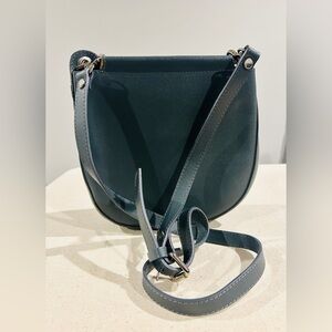 Tano gray leather purse/cross body/adjustable shoulder strap
